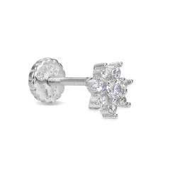 Piercing de Plata de Ley 925 con Circonita Brillante acabado en rodio - Fanti