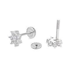 Piercing de Plata de Ley 925 con Circonita Brillante acabado en rodio - Fanti