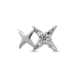 Piercing de Plata de Ley 925 con Circonita Brillante acabado en rodio - Tingio