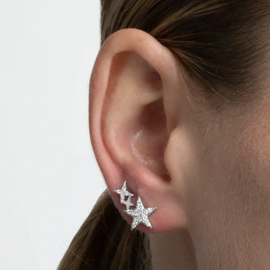 Piercing de Plata de Ley 925 con Circonita Brillante acabado en rodio - Tingio