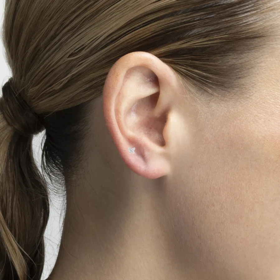 Piercing de Plata de Ley 925 con Circonita Brillante acabado en rodio - Jrak