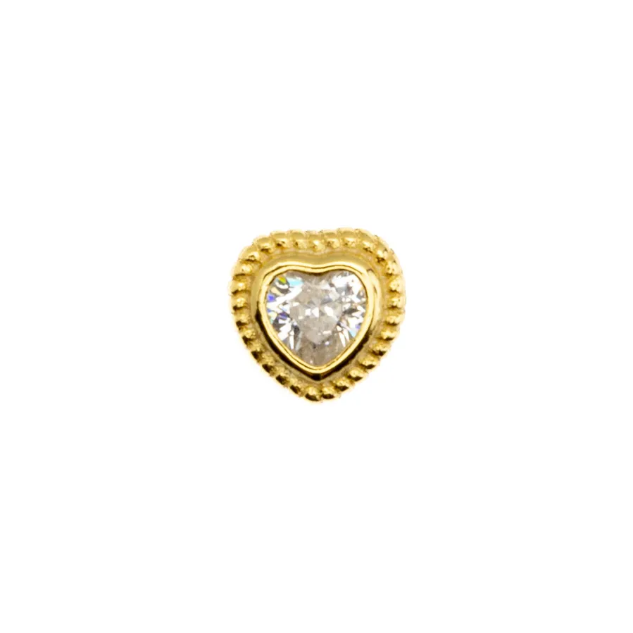 Piercing de Plata de Ley 925 y Circonita Brillante acabado oro 18k - Aimba