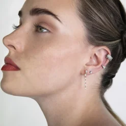 Piercing de Plata de Ley 925 con Circonita Brillante acabado en rodio - Dali