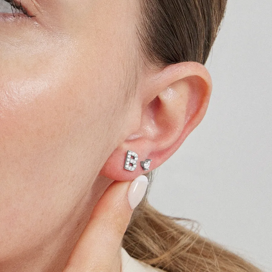 Piercing de Plata de Ley 925 con Circonita Brillante acabado en rodio - Dali