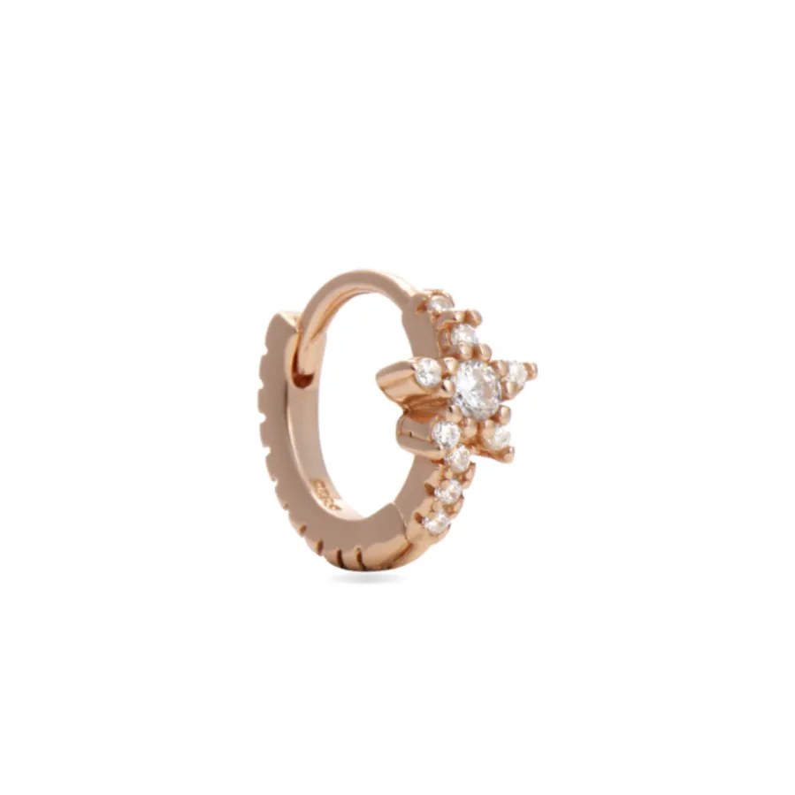 Piercing de Plata de Ley 925 con Circonita Brillante acabado en oro rosa 18K - Issphe