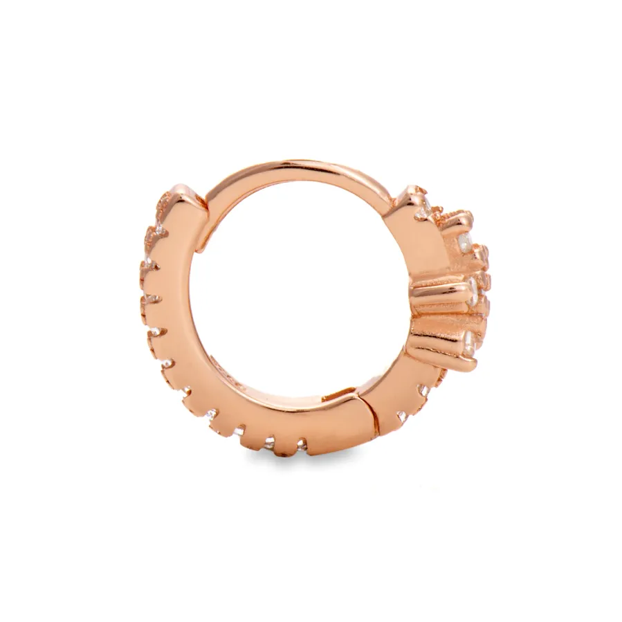 Piercing de Plata de Ley 925 con Circonita Brillante acabado en oro rosa 18K - Issphe