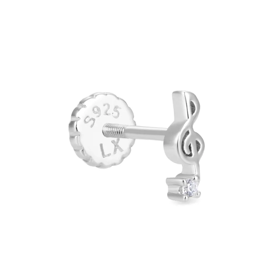 Piercing de Plata de Ley 925 con Circonita Brillante acabado en rodio - Tiha