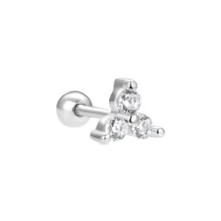 Piercing de Plata de Ley 925 con Circonita Brillante acabado en rodio - Thyshay