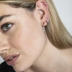 Piercing de Plata de Ley 925 con Circonita Brillante acabado en rodio - Rahlau