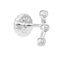Piercing de Plata de Ley 925 con Circonita Brillante acabado en rodio - Qant