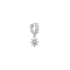 Piercing de Plata de Ley 925 con Circonita Brillante acabado en rodio - Kaiwise