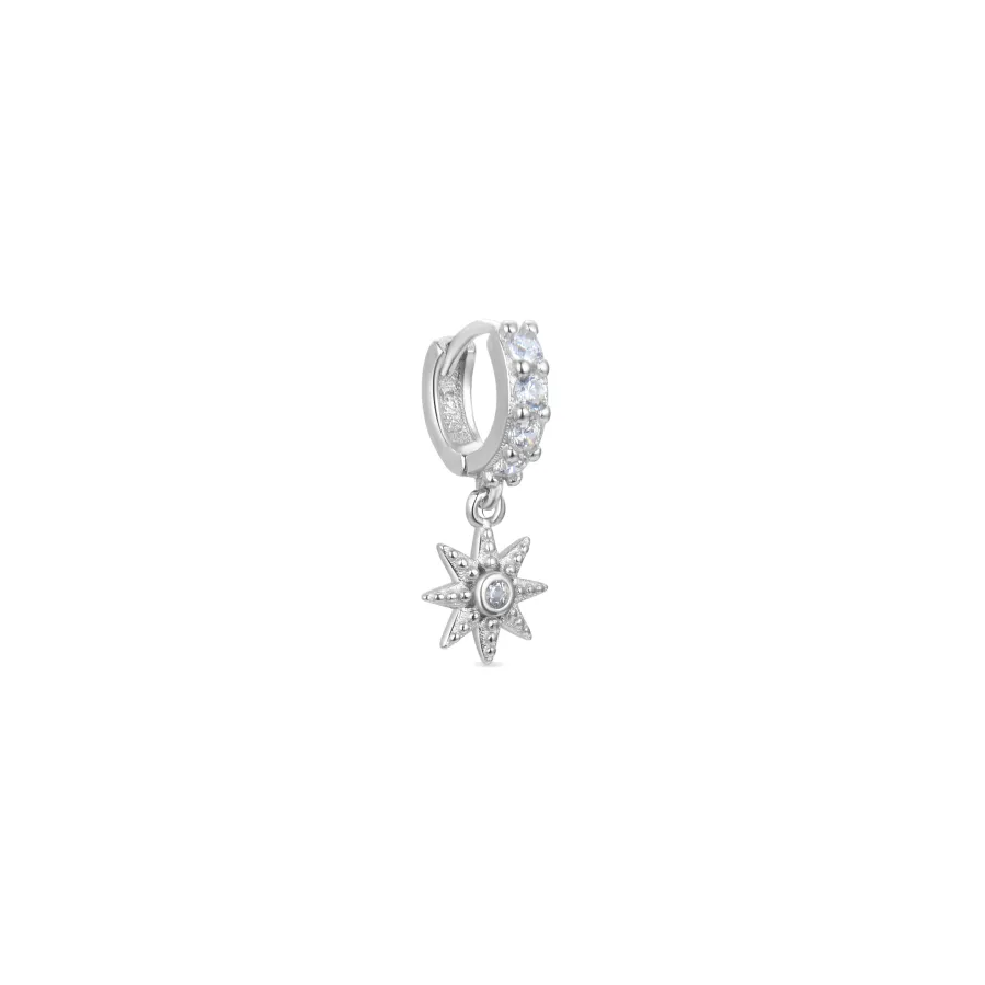 Piercing de Plata de Ley 925 con Circonita Brillante acabado en rodio - Kaiwise