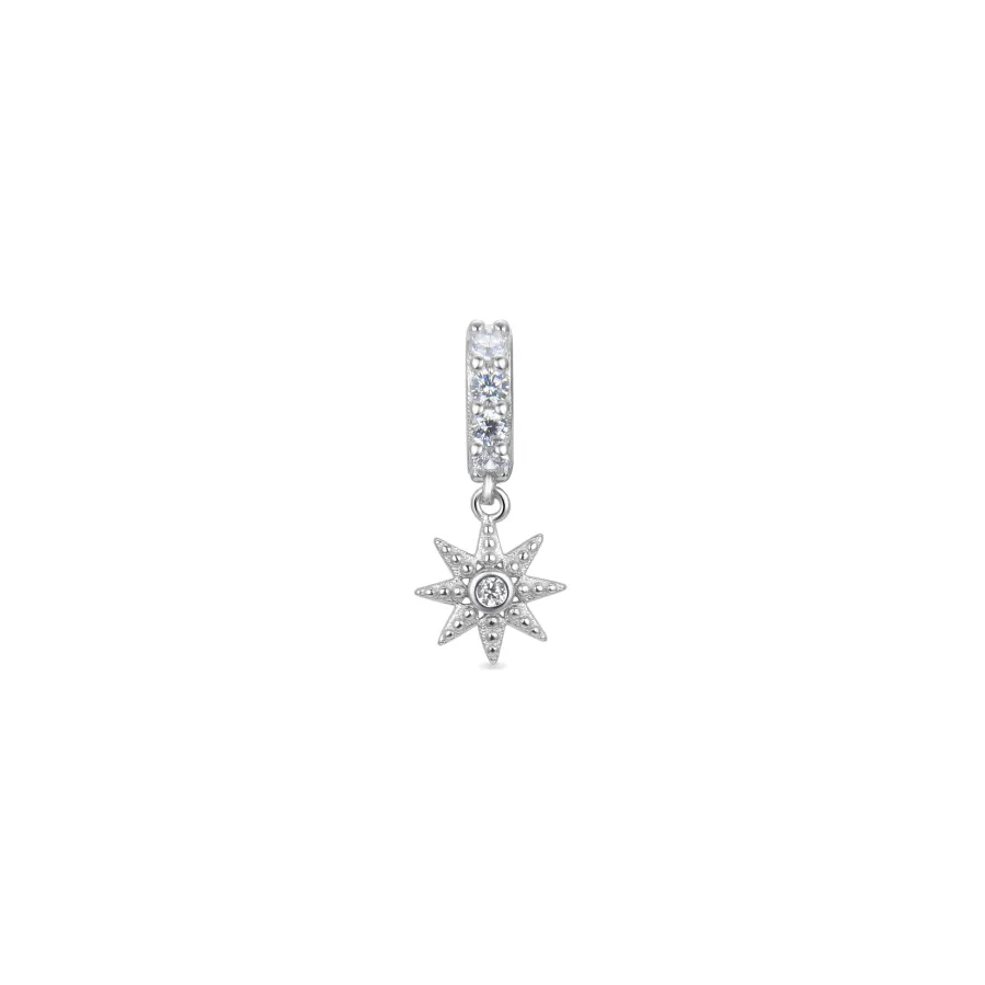 Piercing de Plata de Ley 925 con Circonita Brillante acabado en rodio - Kaiwise