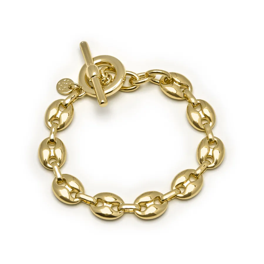 Pulsera acabada en oro amarillo 18K - Tyrod