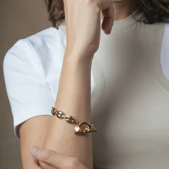 Pulsera acabada en oro amarillo 18K - Tyrod