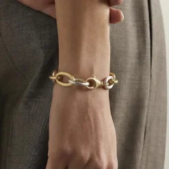 Pulsera acabado en oro amarillo de 18k - Adelky