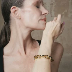 Pulsera acabado en oro amarillo de 18k - Aula