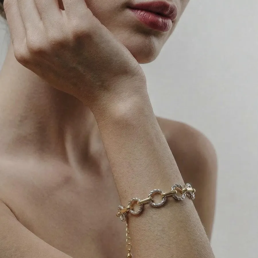 Pulsera acabado en oro amarillo de 18k - Liona