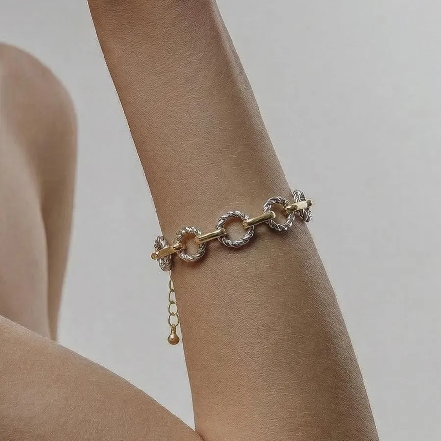 Pulsera acabado en oro amarillo de 18k - Liona