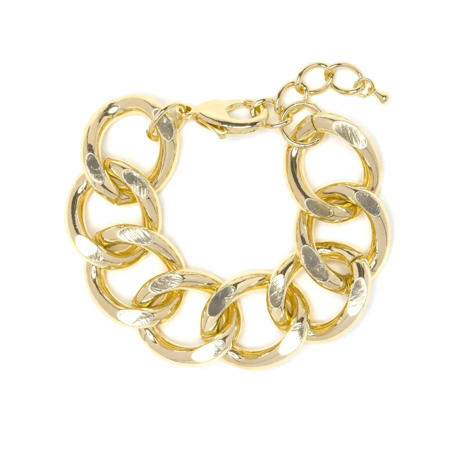 Pulsera acabado en oro amarillo de 18k - Moba