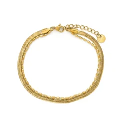 Pulsera acabado en oro amarillo 18k - Etozel
