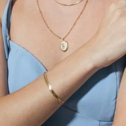 Pulsera acabado en oro amarillo 18k - Etozel