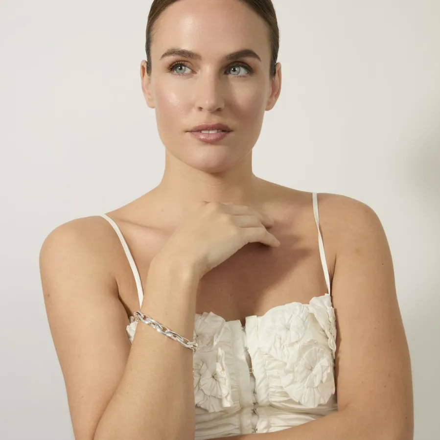 Pulsera acabado en rodio - Rasai