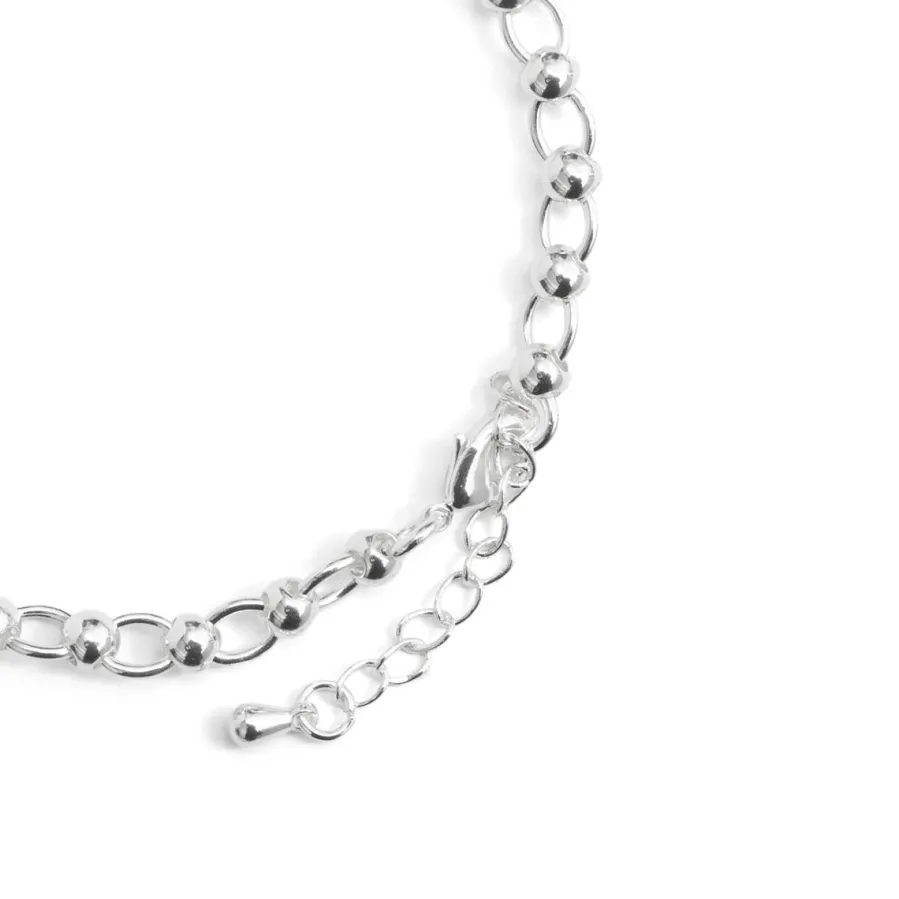 Pulsera acabado en rodio - Adthi