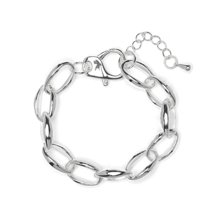 Pulsera acabado en rodio - Hande