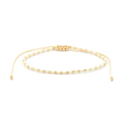 Pulsera acabado oro amarillo de 18k y Resina Crema - Uky