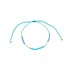 Pulsera acabado oro amarillo de 18k y Resina Azul - Lisira