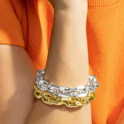Pulsera acabado plata - Palmira