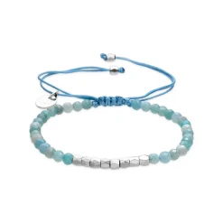 Pulsera acabado plata y Amazonita - Likah