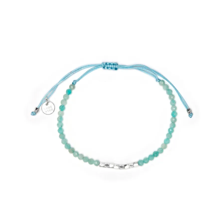 Pulsera acabado plata y Amazonita - Likah
