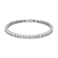 Pulsera acabado plata y Circonita Brillante - Zaix