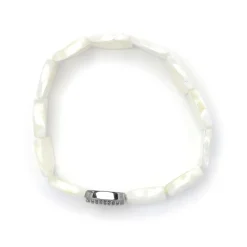 Pulsera acabado plata y Madreperla Blanca - Nawar