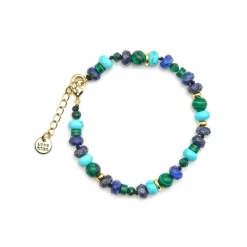 Pulsera con Lapislazuli Natural acabado oro 18k - Arru