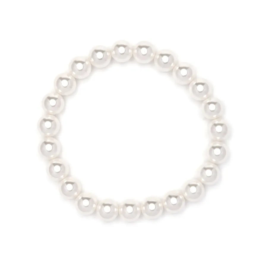 Pulsera con Perla Blanca acabado oro 18k - Anrae