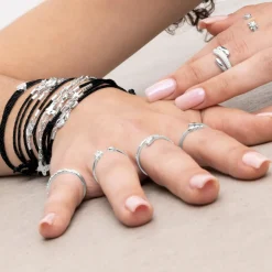 Pulsera de Circonita Brillante acabada en rodio - Tiek