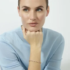 Pulsera de Circonita Brillante acabado en oro rosa de 18k - Llao
