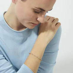 Pulsera de Circonita Brillante acabado en oro rosa de 18k - Llao