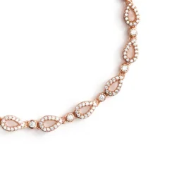Pulsera de Circonita Brillante acabado en oro rosa de 18k - Llao