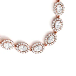 Pulsera de Circonita Brillante acabado en oro rosa de 18k - Zarane