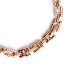 Pulsera de Circonita Brillante acabado en oro rosa de 18k - Elki