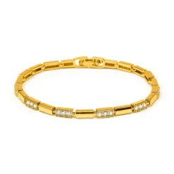 Pulsera de Circonita Brillante acabado en oro amarillo de 18k - Tavli