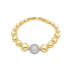 Pulsera de Circonita Brillante acabado en oro amarillo de 18k - Avihe