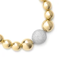 Pulsera de Circonita Brillante acabado en oro amarillo de 18k - Avihe