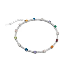 Pulsera de Circonita Multicolor Acabado En Plata - Raxbou