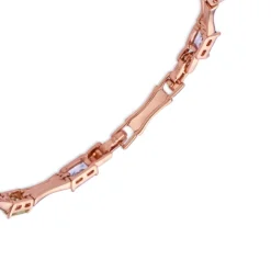 Pulsera de Circonita Multicolor acabado en oro rosa de 18k - Isbil