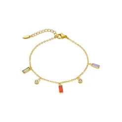 Pulsera de Circonita Multicolor acabado en oro amarillo de 18k - Othly